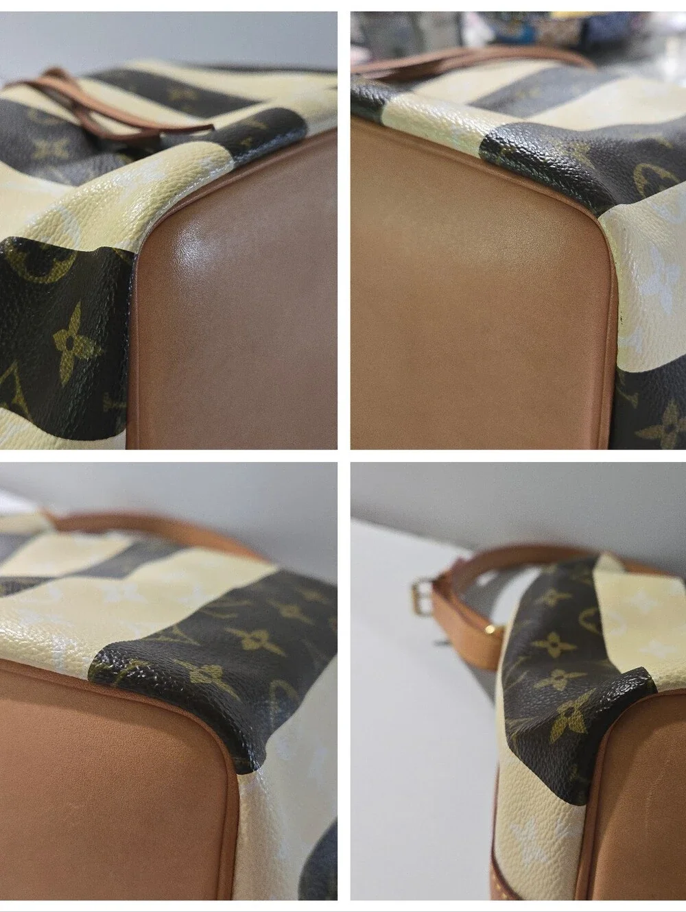 Louis Vuitton Limited Edition Rayures Petit Noe  Bucket Drawstring Shoulderbag
